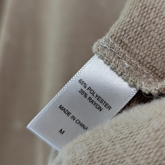 Koolaburra UGG Hoodie Womens Medium Tan Terry Zip Sweatshirt Sweater Pockets - Picture 8 of 13